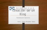 Presentación Ejecutiva Creación de un blog