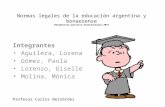 Normas legales de la educación argentina y bonaerense
