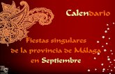 Calendario Fiestas Singulares de Septiembre en Málaga