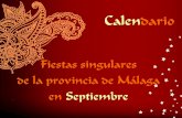 Calendario de Fiestas Singulares en Septiembre en Málaga