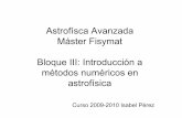 Introducción a Metodos Numericos en Astrofísica