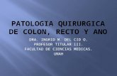 Patología Quirúrgica de Colon, Ano y Recto