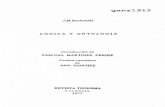 BOCHENSKI, J. M. - Lógica y Ontología [Por Ganz1912]