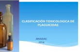 CLASIFICACIÒN TOXICOLOGICA PLAGUICIDAS