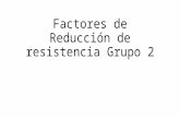 Factores de Reducción de Resistencia Grupo 2