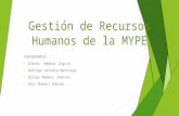 Gestión de Recursos Humanos de La MYPE