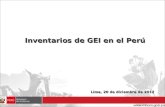 Inventarios de GEI en El Perú