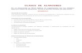 Clases de Almacenes