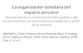 La Organización Toledana Del Espacio Peruano