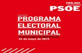 Programa electoral del PSOE Coslada para las Elecciones Municipales del 24 de mayo de 2015