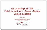 "Estrategias de publicación: dónde publicar y cómo ganar visibilidad", curso en CRAI Antonio de Ulloa.