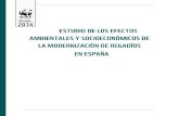 Estudio de los efectos ambientales y socioeconómicos de la modernización de regadíos en España