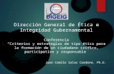 Conferencia "Ética Pública, Política y Ciudadanía" por Dr.Camilo Salas