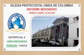 Informe Misionero Popayan Primer Trimestre 2015