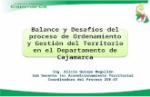 Balance y desafíos del proceso de Ordenamiento y Gestión del Territorio en el Departamento de Cajamarca