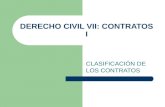 Derecho Civil VII Contratos I Clasificación de Los Contratos