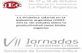 La dinámica salarial en la industria argentina (2003-2012). Un estudio sobre la productividad como límite superior