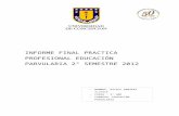 Informe Final Practica Profesional Educación Parvularia 2