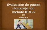 Evaluacion Bodeguero Metodo RULA