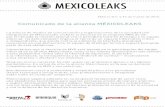 Comunicado Méxicoleaks