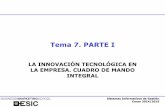 Tema 07 La Innovacion Tecnologica en La Empresa CMI 2014-2015
