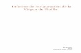 Informe de restauración de la Virgen de Pinilla