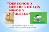 Derechos y Deberes de Los Niños y Adolescentes Yanet Velasco