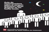 Guia de recomanacions sobre el consum d’alcohol i altres drogues en les festes locals