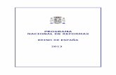 ProgramaPROGRAMA NACIONAL DE REFORMAS REINO DE ESPAÑA 2013
