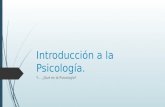 Introducción a La Psicología
