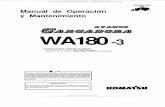 Manual Operacion Mantenimiento Cargador Frontal Wa180 3 Komatsu