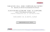 Manual Generador de Vapor 509 a 7,0 Kg