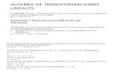 Algebra de Transformaciones Lineales