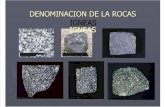 Denominacion de La Rocas Igneas