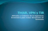 TMAR, VPN y TIR