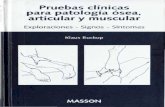 Pruebas Clinicas Para Patologia Osea Articular y Muscular