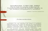 Resolucion 1164 de 2002 Desechos Hospítalarios