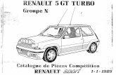 Catalogo Piezas de Competicion Renault 5 GT Turbo Grupo N (Frances)