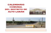 ALTO LARÁN - CALENDARIO COMUNAL 2014
