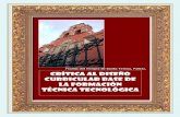 CRÍTICA AL DISEÑO CURRICULAR DE FORMACIÓN PROFESIONAL