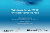 Webcast Windows Server 2012 Novedades de Directorio Activo 10-08-14