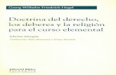 G.W.F. Hegel - Doctrina del Derecho los Deberes y la Religión (Lecciones) 1810 (Edición Bilingüe)