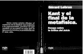 Lebrun - Kant y El Final de La Metafisica