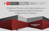 Criterios Tecnicos de Intervencion en Bienes Integrantes Del Patrimonio