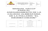 MANUAL HACCP Pollería Kikirikí