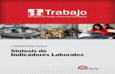 Boletin Sintesis Indicadores Laborales i Trimestre 2013