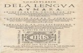 Aymara Vocabulario 1612