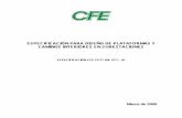 CFE Especificación para diseño de plataformas y caminos interiores en subestaciones