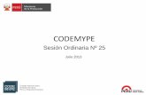 Presentacion Sesion Ordinaria n 25 Codemype