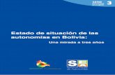 Estado de situación de las autonomías en Bolivia: Una mirada a tres años